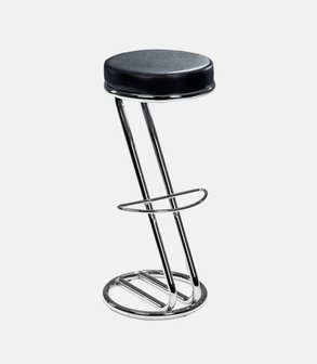 Tabouret haut Zeta assise noire