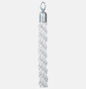 Cordon d'accueil corde blanche-gris