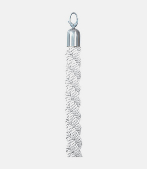 Cordon d'accueil corde blanche-gris