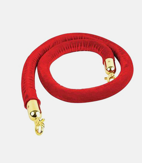 Cordon d'accueil velour rouge