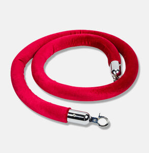 Cordon d'accueil velour rouge