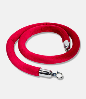 Cordon d'accueil velour rouge