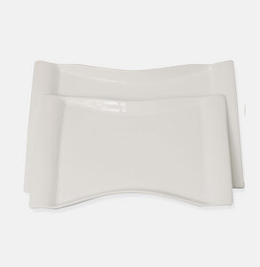 Plateau porcelaine rectangle 40 x 2