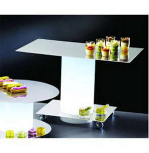Presentoir buffet lumineux 2 col Fe