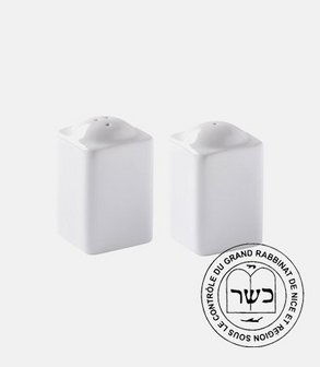 Ménagère sel et poivre porcelaine Q