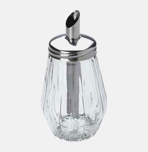 Sucrier en verre avec couvercle dos