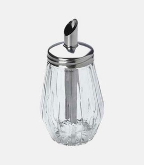 Sucrier en verre avec couvercle dos