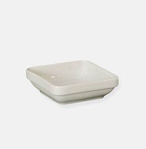 10345 Ravier / Beurrier Porcelaine carré