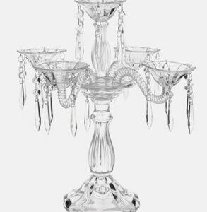 10369 Chandelier Cristal 5 feux 42 cm