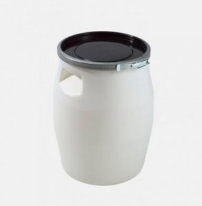 10458 Fût 50 litres blanc + couvercle