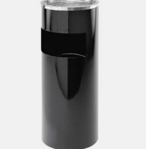 10483 Cendrier corbeille noir Ø 25 cm H 6