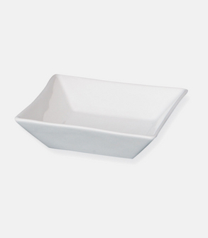 Mini plat porcelaine blanc carré St