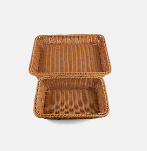 Panière à pain tressée rectangle