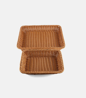 Panière à pain tressée rectangle