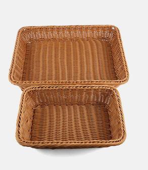 Paniere à pain tressée rectangle