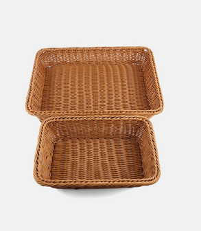 Paniere à pain tressée rectangle