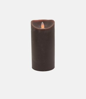 Bougie à led cire chocolat flamme v