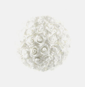 BOULE ROSE Boule de roses blanches Ø 40 cm
