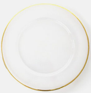 FILET OR VERRE Assiette de présentation verre