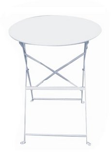 Table gueridon square blanche ronde