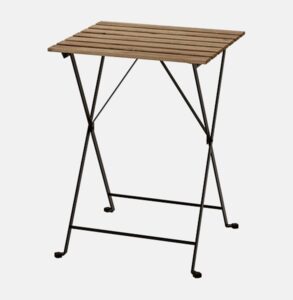 Table gueridon square bois