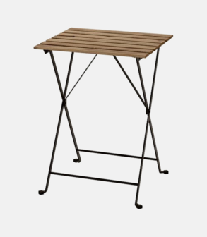 Table gueridon square bois