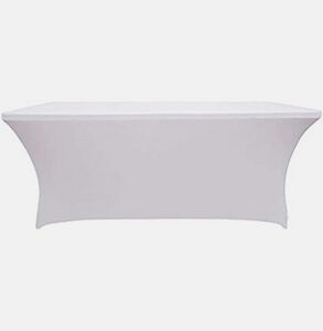 Housse de table lycra blanc 183x76x