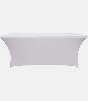 Housse de table lycra blanc 183x76x