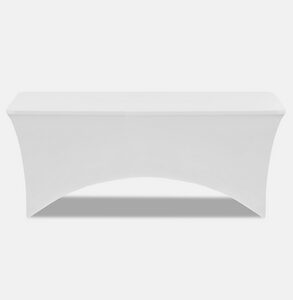 Housse de table lycra blanc 183x76x