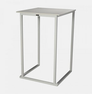 KUBO MD BL BL Table mange-debout Kubo blanc plate