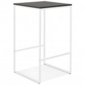KUBO MD BL NR Table mange-debout Kubo blanc plate