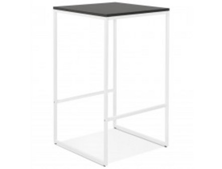 KUBO MD BL NR Table mange-debout Kubo blanc plate