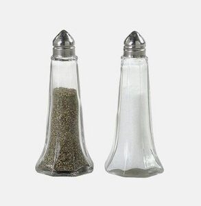 Ménagère sel et poivre verre eiffel