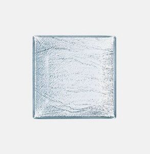 Assiette plate verre carrée Minéral