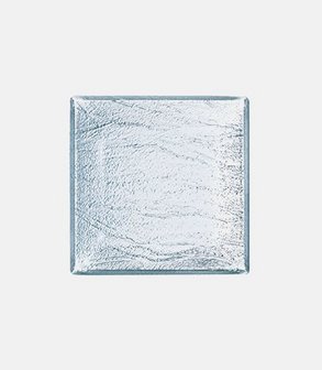Assiette plate verre carrée Minéral
