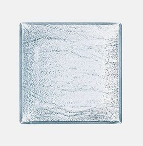 Assiette plate verre carrée Minéral