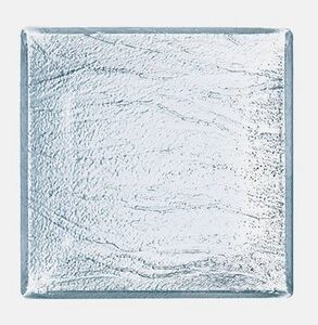 Assiette plate verre carrée Minéral