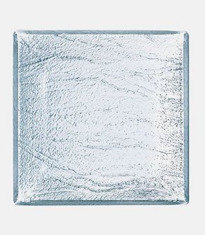Assiette plate verre carrée Minéral
