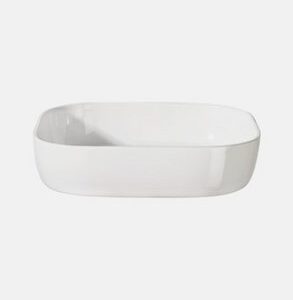 Plat porcelaine à gratin 31 cm x 31