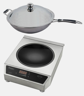 Plaque induction Wok avec poêle 350